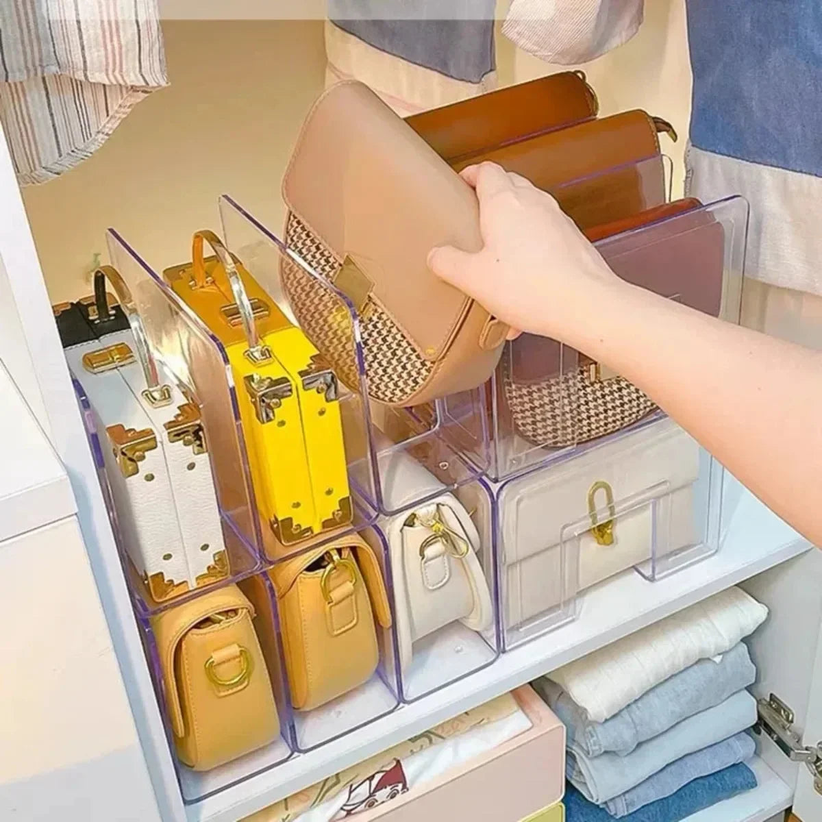 Handbag Storage Box Divider Shelf