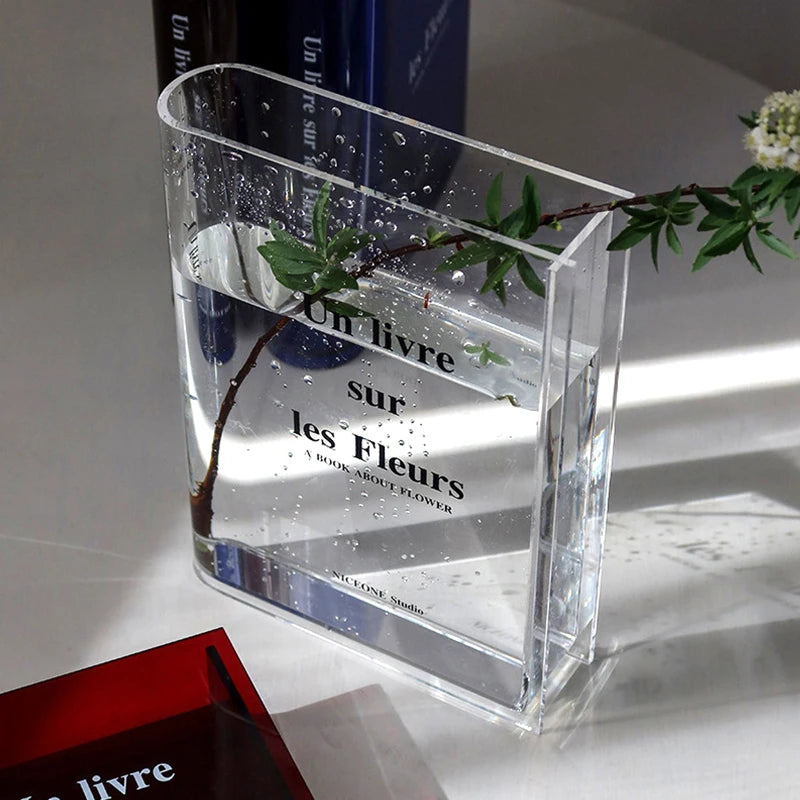 Modern Acrylic Book Vase