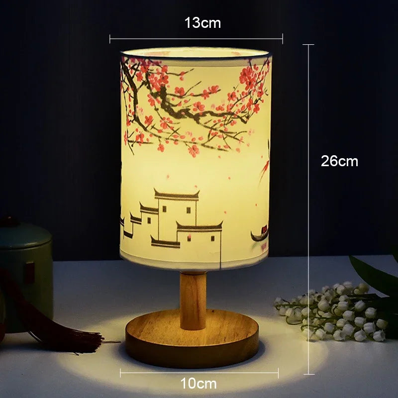 Chinese Style LED Square Dimmable Table Lamp